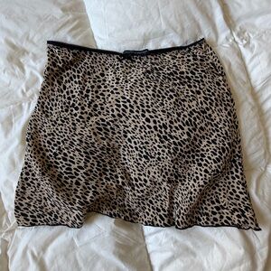 Brandy Melville Leopard Print Mini Skirt XS – Animal Print, Festival, Summer